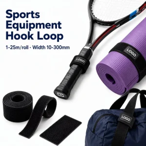 Sports Equipment Hook Loop Fastener, Gym Machine Strap Replacement, High-Strength Exercise Gear, 1-25m/Roll