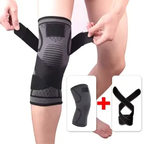 Sports Knee Protection Warm Outdoor Fitness Cycling Knitting Pressure Anti slip Bandage Protector
