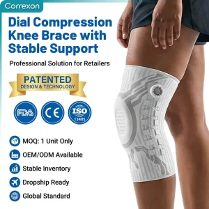 Sports Knee Support Brace Running Fitness Knee Pad Shock Absorption Compression Knee Protector CE ISO FDA