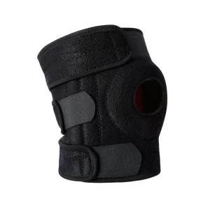 Sports Knee Support Brace with Dual Metal Springs, Breathable Adjustable Strap for Basketball, Training, and Daily Fitness
