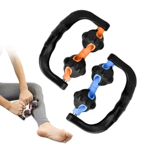 Sports Massage Roller with 2 Textured Massage Balls and Firm Handle