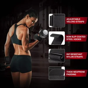 Sports Specific Fitness Equipment Accessory Weightlifting Pull Up Wrist Hook Barbell Training Grip Hook for Hand Lifting