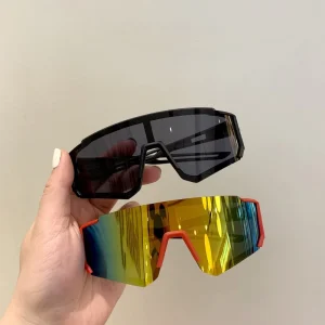 Sports Sunglasses Large Frame Half Frame UV400 Windproof Toric Lenses Cycling Skiing Goggles Boys Resin Lenses Handsome