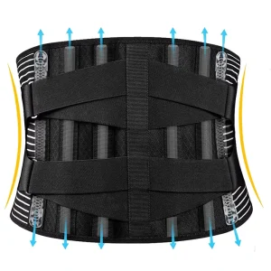Sports Waist Trainer for Men and Women Combining Flexibility and Rigidity to Stabilize the Lumbar Curve During Squats Deadlifts
