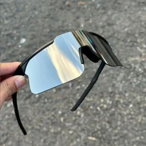 Sports Windproof Large-Frame Night-Mirror Sunglasses with UV-Resistant PC Lenses for Cycling, Mountaineering and Skiing