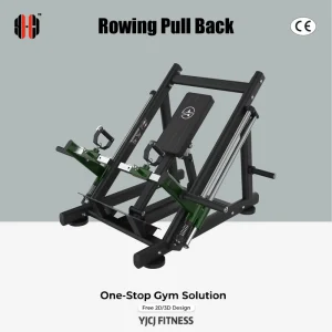 Spring-Assisted Incline Row with Dual-Grip Arms Padded Back Pad and Guided Sliding Frame