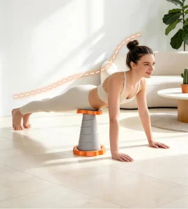 Spring-Assisted Push-Up Support Trainer with Automatic Rebound