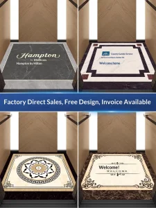 Square Elevator Car Floor Mat PVC-Specific Carpet Custom Logo Marble-Patterned Wear-Resistant Waterproof Adhesive