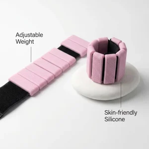 Square Lace-Up Adjustable Two-Color Silicone Wrist and Ankle Weight Bracelet for Strength Training