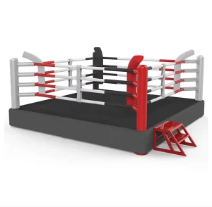 Square MMA Cage Boxing Ring with Soft Corners Anti-Slip PVC Surface Foldable Design and Custom Logo Option for Muay Thai
