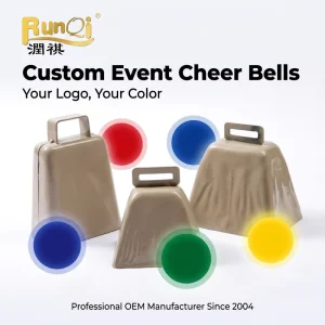 Square Sports Cowbell Loud Rectangular Steel Noise Maker for Football Game Day Cheering