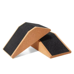 Squat Block Wedge Shaped Brick Yoga Fitness Aid Knee Protecting High Density Abrasion Resistant Sandpaper Style Sports Accessory