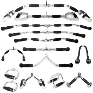 Squat Rack Cable Handle Press-Down Bar Accessories for Home Gym and Smith Machine