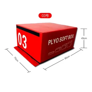Stackable Cushioned Plyometric Jump Box Set for Conditioning and Strength Training