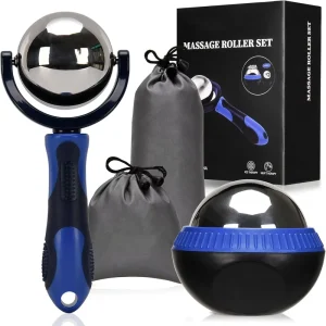 Stainless Steel Cryotherapy Massage Ball Set for Face and Body
