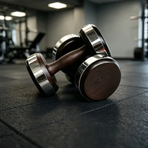 Stainless Steel Dumbbell with Black Walnut Handle for Home Workout