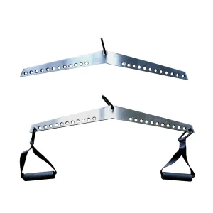 Stainless Steel Grip Handle Cable Attachment Pull-Up Bar Rowing Handle