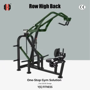 Stainless Steel High-Back Row Strength Training Machine