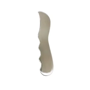 Stainless Steel Wavy Edge Gua Sha Tool Full Body Massage Scraper for Myofascial Release Muscle Recovery Deep Tissue