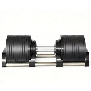 Stainless Steel and Cast Iron Adjustable Dumbbell Set, 16kg-45kg, Gym Equipment