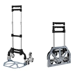 Stair Climber Folding Hand Truck Dolly 154Lb Capacity Heavy Duty Aluminum Trolley Cart Telescoping Handle Rubber OEM