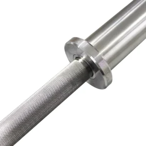 Standard Stainless Steel Barbell with Volcanic Knurl for Powerlifting and Weightlifting
