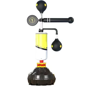 Standing Boxing Dodge Training Reaction Target Punching Bag, Water and Sand Base, Heavy-Duty PU, 360