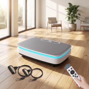 Standing Electromagnetic Vibration Platform with Multi-Function Fitness Plate for Home Gym and Hotel Fitness Rooms
