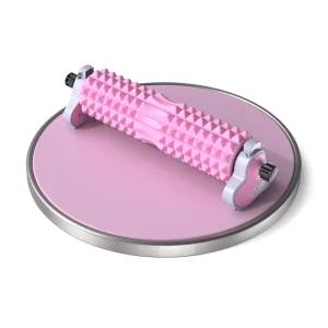 Standing Yoga Foam Roller with 3-Level Adjustable Bracket, Hands-Free Deep Tissue Massage, EVA and Steel