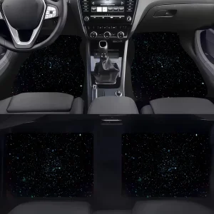 Starry Night Pattern 4PCS Car Floor Mats with Luminous Stars