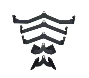 Steel 5-Handle MAG Grip Gym Attachment Set