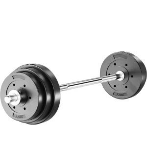 Steel Adjustable Barbell Set EZ Curl Handles 20-100 kg, 1.2-1.8 m