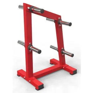 Steel Adjustable Bumper Plate Storage Rack with Safety Features for Gym Strength Training