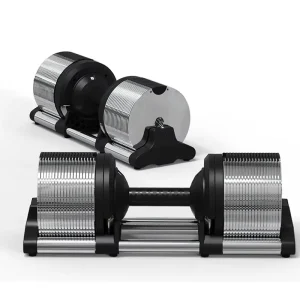 Steel Adjustable Dumbbell Set with Stainless Steel Frame, 5-40 kg, Includes 10 kg, 15 kg, 20 kg, 25 kg