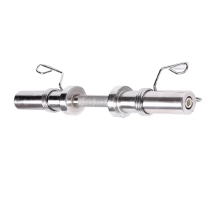 Steel Dumbbell Handles and Loadable Bar Sets with Spring Collars for Powerlifting
