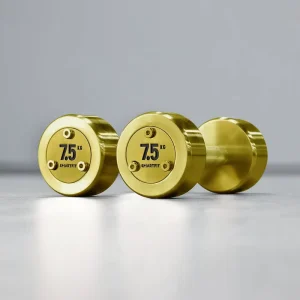 Steel Dumbbell Sets with Titanium Gold Plating and Custom Logo for Strength Training