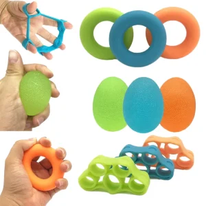Steel Finger Tensioner O-Shaped Grip Tensioner Egg Grip Ball Set Portable Lightweight