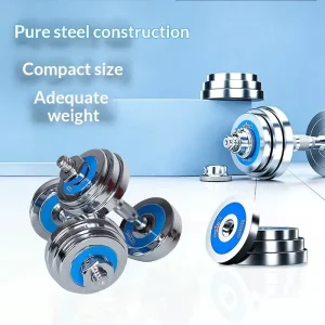 Steel Fully Plated Adjustable 30 kg Barbell Set for Home Gym, Anti-Slip Wear-Resistant