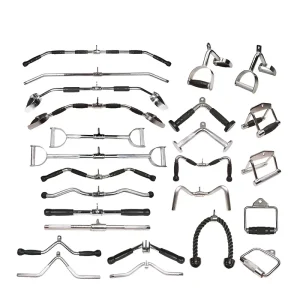 Steel Handle Grips for Triceps Biceps Cable Machine Attachment