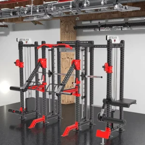 Steel Integrated Training Rack with 8 Uprights 75kg Weight Stack for Chest and Triceps Exercises