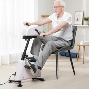 Steel Motorized Pedal Exerciser Portable Adjustable Desk Bike, 200kg Load Capacity, Elderly Rehabilitation