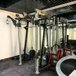 Steel Multi Function Power Rack Adjustable Bench Press Smith Machine Squat Stand Pull Bar Reverse Hyper Exercise