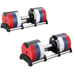 Steel Quick-Adjust Dumbbell Set with Rotary Adjustment for Home Personal Training 16 20 32 kg
