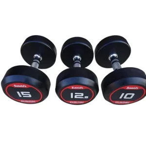 Steel Rubber Dumbbell Set With Gym Equipment Weights