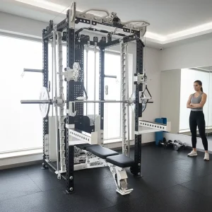 Steel Smith Machine Cable Crossover Squat Trainer for Home Weightlifting