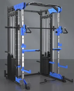 Steel Smith Machine Functional Trainer with Dual Pulley, 600 kg Load Capacity and Weight Stack