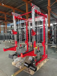 Steel Smith Machine Squat Rack with Cable Crossover & Power Rack 75kg Weight Stack for Biceps Triceps Training