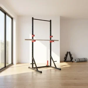 Steel Squat Rack with Pull-Up Bar and Squat Safety Trainer