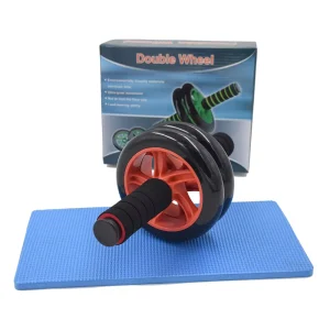 Steel and EVA Abdominal Wheel Roller with Mat for Core Strength Training