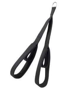 Steel and Rubber Triceps Rope with Non-Slip Grip Pulley